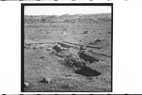 North trench from north end of Mound 2