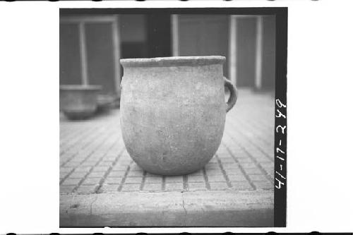 Large Orange Ware, Two-Handled Jar with Usulutan Decoration