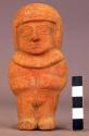 Small standing pottery figurine of man