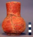 Red pottery jar