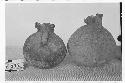Two Small Pottery Jars with Animal Faces on Necks of Vessels