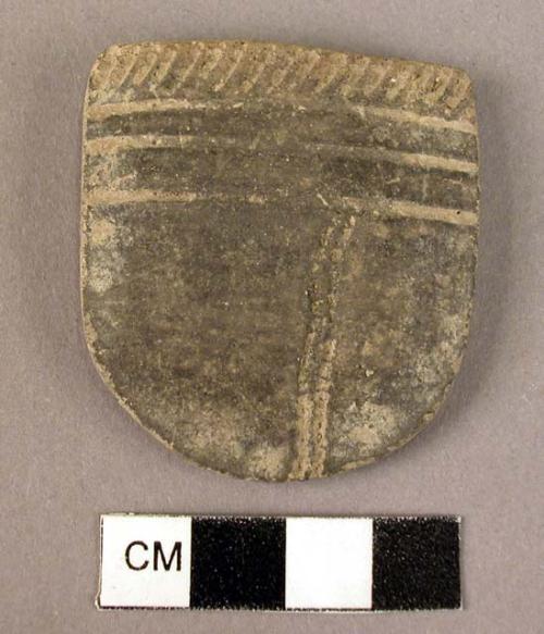 Potsherd, U-shaped ground