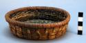 Small circular basket (coiling and twining techniques) measurements: diameter -