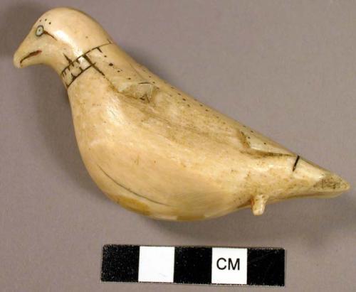 Bird carved in whale's tooth