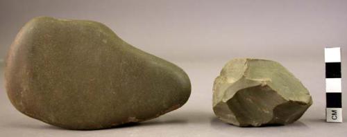 10 pebble blanks-plain or chipped from celt maker's hoard