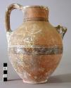Pottery jug with bull's head - Tri-color ware    Cypriote palmetta