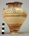 Piriform pottery vase - Mycenaean Ware (imports)