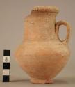Pitcher, pottery, with handle