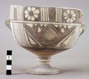 Pottery kylix - White slip painted ware B with Egyptian lotus