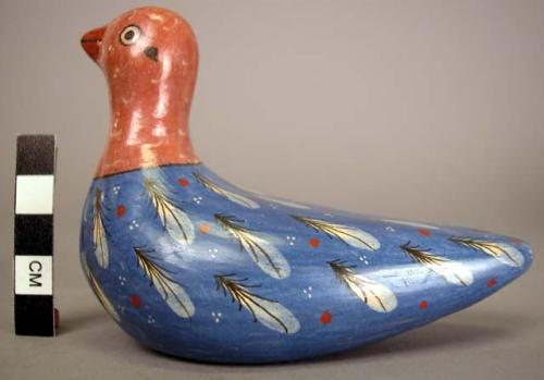 Ceramic burnished dove figurine