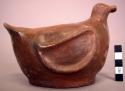 Ceramic bird coin bank burnished