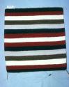 Saddle blanket or rug with multi-color banded layout