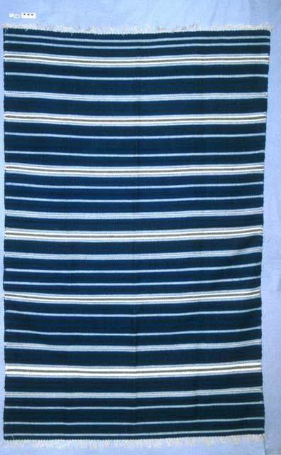 Banded blanket or rug, revival style with Moqui stripes