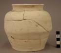 Pottery urn - chalky white ware