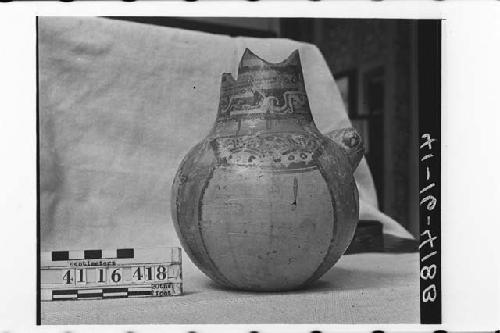 Nicoya Polychrome Frog Effigy Jar