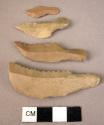 Chipped flint implements