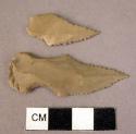 Chipped flint implements