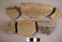 5 decorated pot sherds