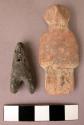 2 pottery pendants