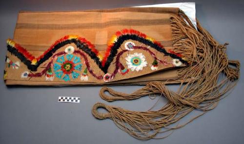 Feather ornamented hammock