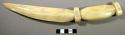 Carved ivory or bone knife.