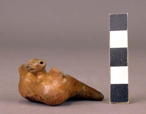 Bird-shaped pottery whistle