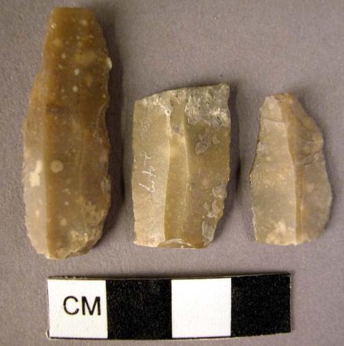 3 flint flakes