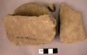 Large pottery tongue lug?-3 fragments