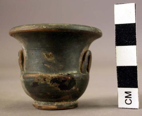 Miniature pottery votive jug - Etrusco-Campanian ware