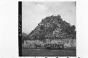 Mound behind hacienda office. West face