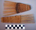 2 combs made of wood and leaves.  Chipeso