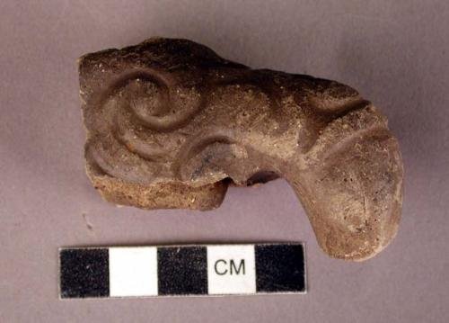 Fragment of clay human figure