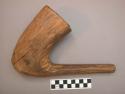 Wooden hammer, probably used to knock in ribs of canoe