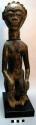 Carved wooden figure of young female, 16" high