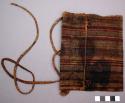 Small raphia pouch, iron rust stained