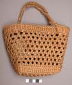 Rectangular basket - 2 handles, open weaving