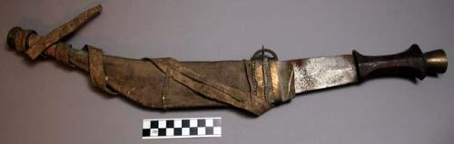 Arab short sword in hide sheath