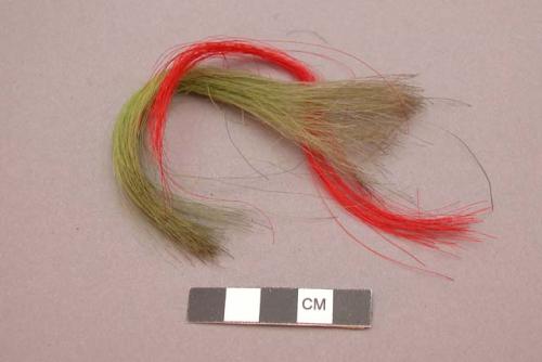 2 very small bunches dyed horsehair