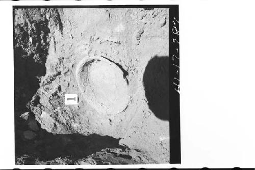 Vessel 1 in situ at Cache 1 of Mound 7
