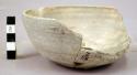 Fragment of pottery bowl - grey ware