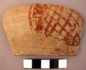 1 of 5 "Coyoltatelco type" potsherds, painted out- white slip