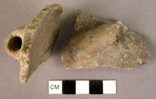 Fragments of pottery jugs