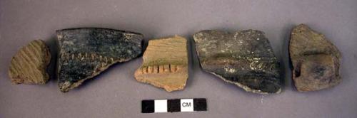 Fragments of pottery storage jar