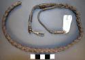 Braided silver chain. 47 cm. l.