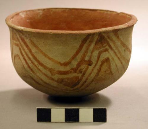 Bowl, colored pottery