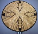 Flat basketry plaque, 13" x 14"