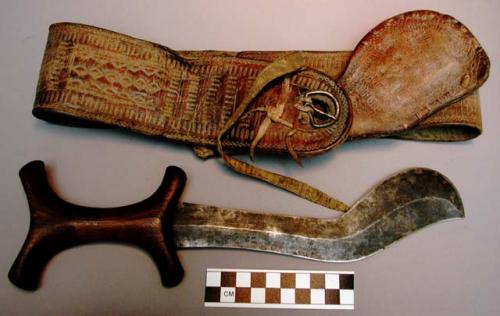 Knife, sheath and belt