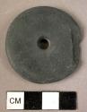 Grey stone circular spindle whorl