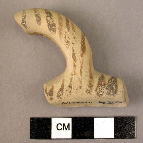 Pottery handle fragment