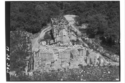 Monjas - S.E. court from top second storey